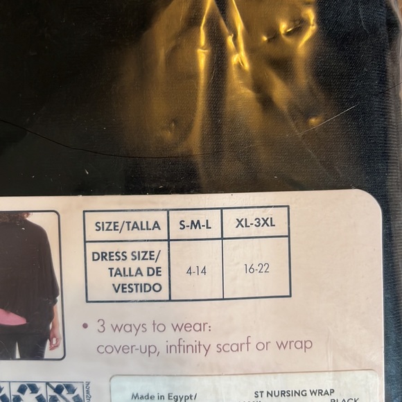 2 Packs Secret Treasures Maternity Nursing Wrap, Cover-Up, Scarf Size XL - 3XL - Picture 10 of 11